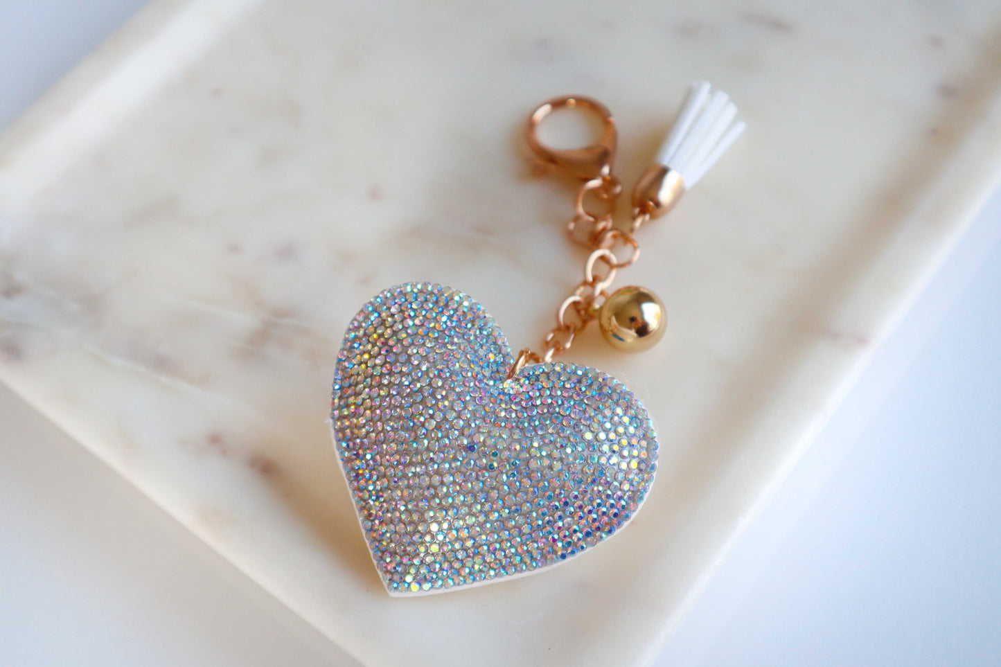 Crystal Crush Heart Keychain