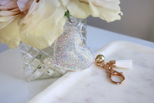 Crystal Crush Heart Keychain