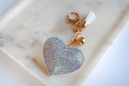 Crystal Crush Heart Keychain